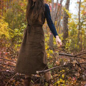 Elegant Brown Midi Dress